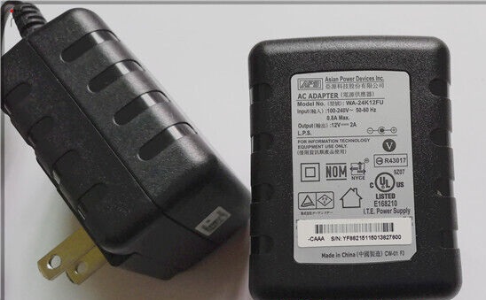 *Brand NEW*Genuine APD 12V 2A AC Adapter WA-24K12FC Power Supply